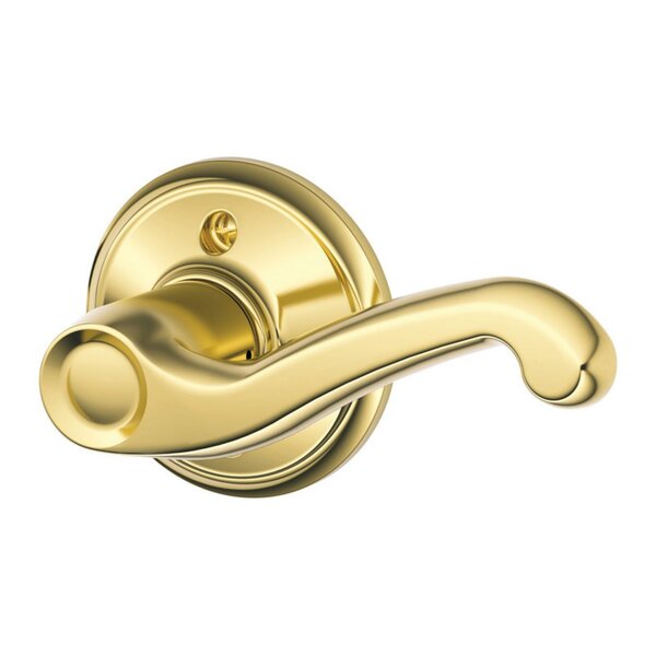 Schlage Flair Bright Brass Steel Dummy Lever Grade Right Handed